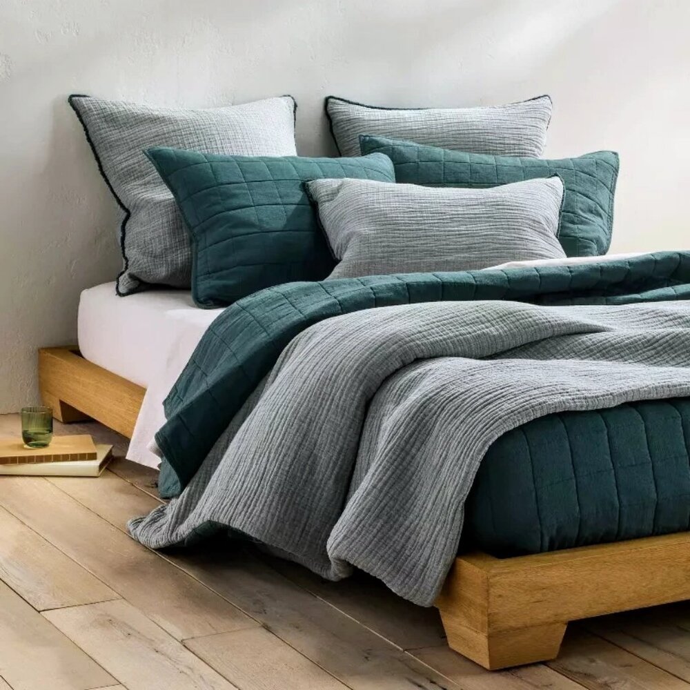 CASALUNA Linen Blend Quilt Sham - Picture 3 of 4